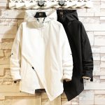 Men's Plus Size High Collar Hooded Jacket