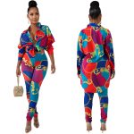 Digital printing two-piece suit