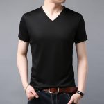 V-neck short sleeve T-shirt
