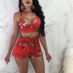 Explosive Print Sexy Summer Two-Piece Suit