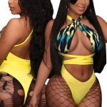 Ripple sexy ladies one-piece swimsuit with straps