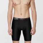 Men's Stretch Cotton Mid Waist Long Boxer Underwear