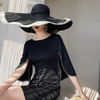 Summer Sunhat For Ladies Along The Seaside Vacation
