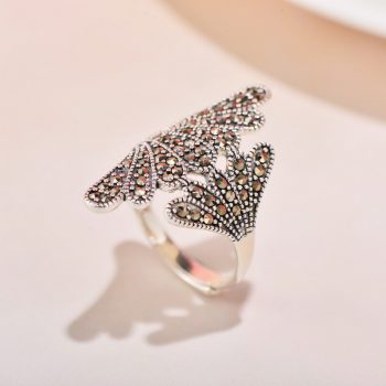 Vintage Palace Style Mermaid Ring In Sterling Silver