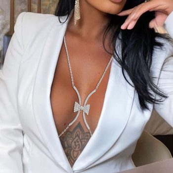 Women's Statement X Bow Chest Support Body Chain