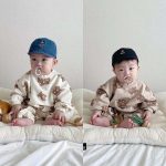Cute Cartoon Baby And Toddler Full Print Two Piece Bear Set