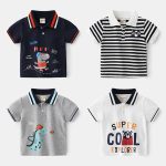 Trendy Boys' Short-sleeved POLO Shirt, Urban Temperament Boys Go Out At Home Casual Short-sleeved