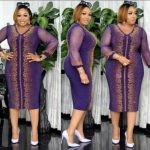 Dress Hedging Slim Chiffon Yarn Long Sleeve Mid-length Large Size