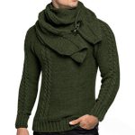 Men Winter Sweater Fashion Slim Fit Pullover Man Warmth Tops