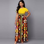 Women Large Length Dress Short Sleeved