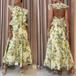 Fashion Sexy Backless Print Dress