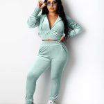 Women's Autumn And Winter Korean Velvet Casual Two-piece Suit