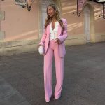 Women's Tuxedo Collar Suit Jacket High Waist Loose Outfit