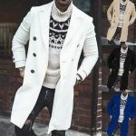Lapel double-breasted trench coat