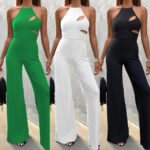 Trendy Fashion Temperament Women's Sleeveless Halter Jumpsuit