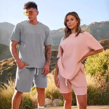 Sports Loose Cotton Fitness Short-sleeved Plaid Sports T-shirt